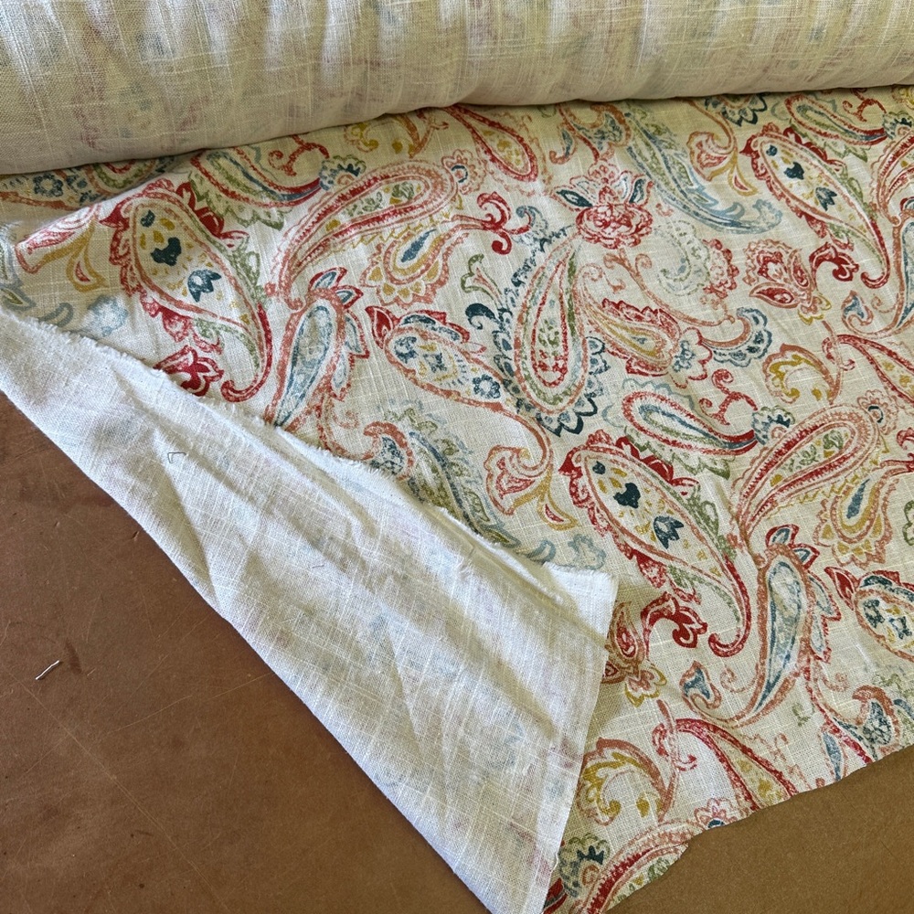 2 yds paisley printed cotton